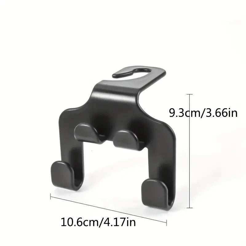 Car Headrest Hook with Phone Holder – Back Seat Organizer and Mobile Stand