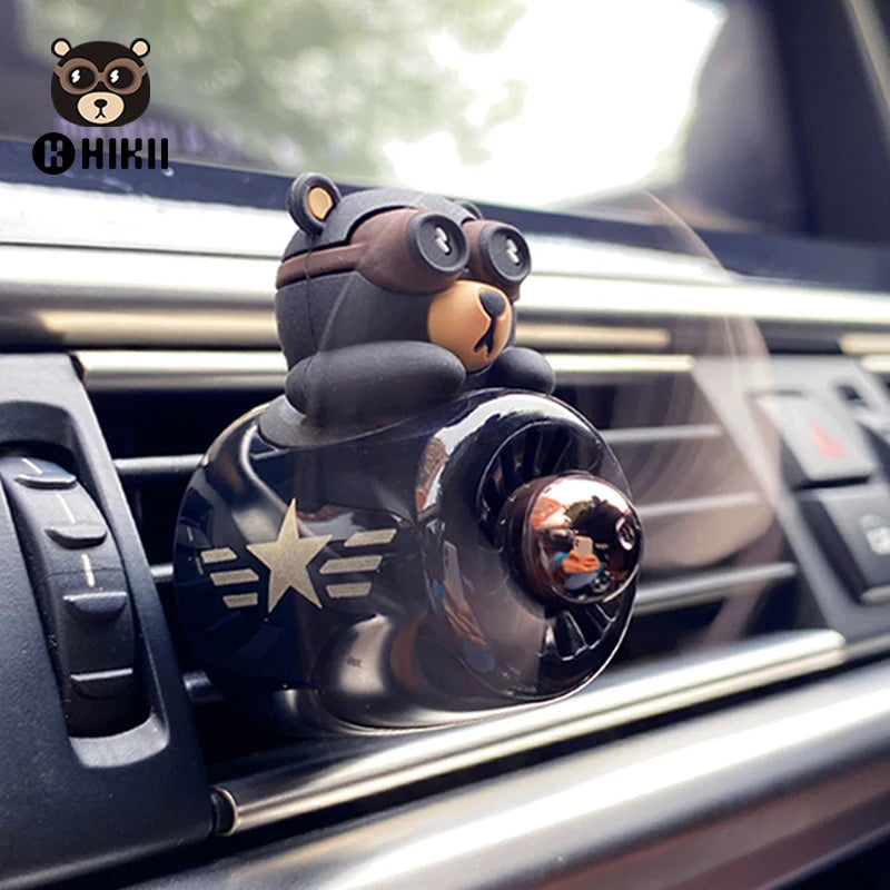 Bear Pilot Car Air Freshener Vent Clip