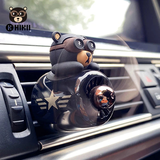 Bear Pilot Car Air Freshener Vent Clip