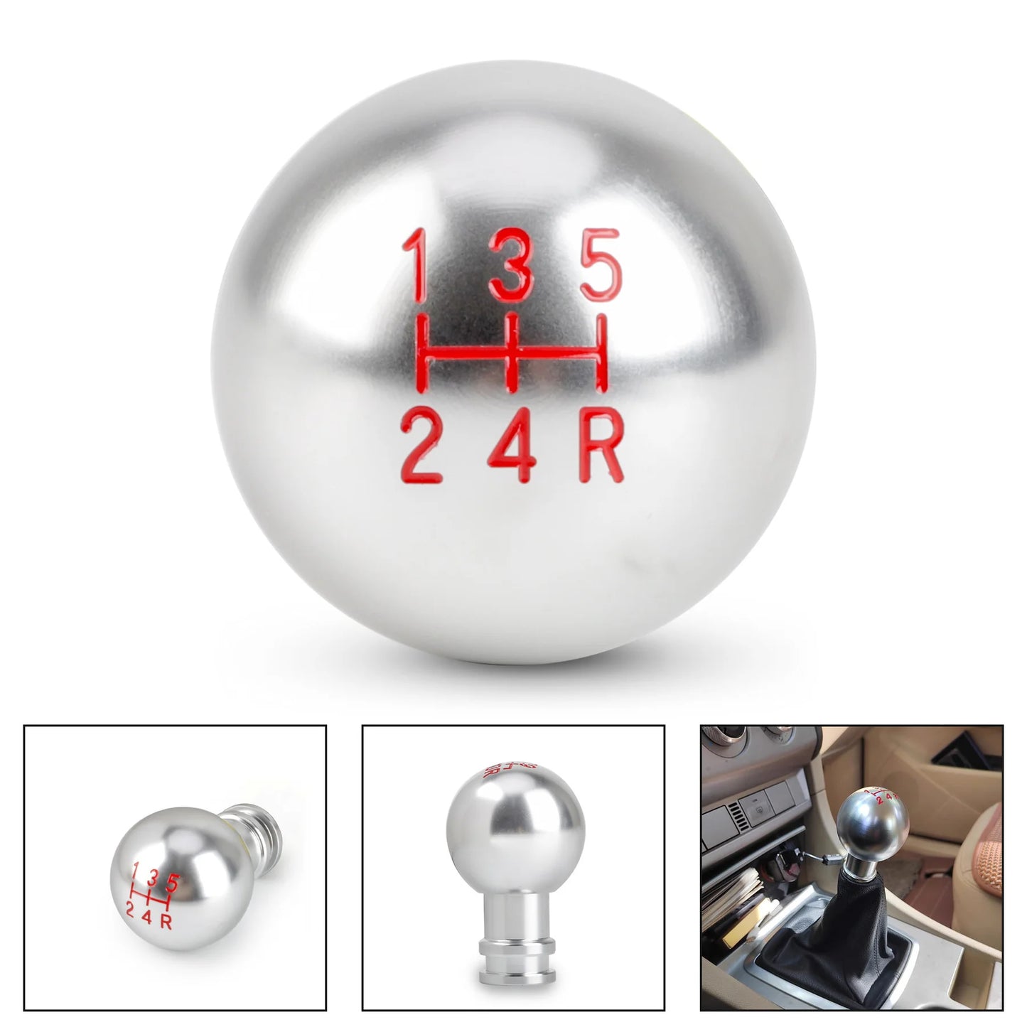 Universal Aluminum Gear Shift Knob for Manual and Automatic Cars