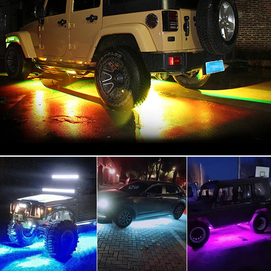 RGB LED Underglow Light Kit for Cars – 12V Universal Ambient Lighting with App Control