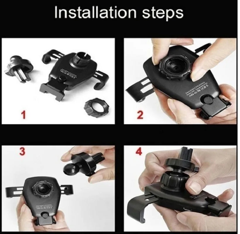 Universal Multi-Function Car Phone Holder for Dashboard Sun Visor and Mirror