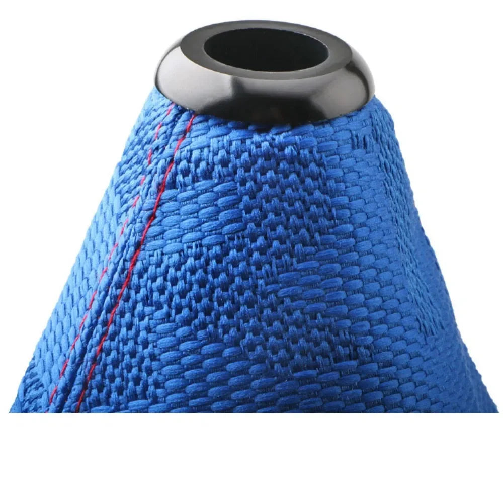 JDM Style Fabric Gear Shift Boot Cover with Red Stitching