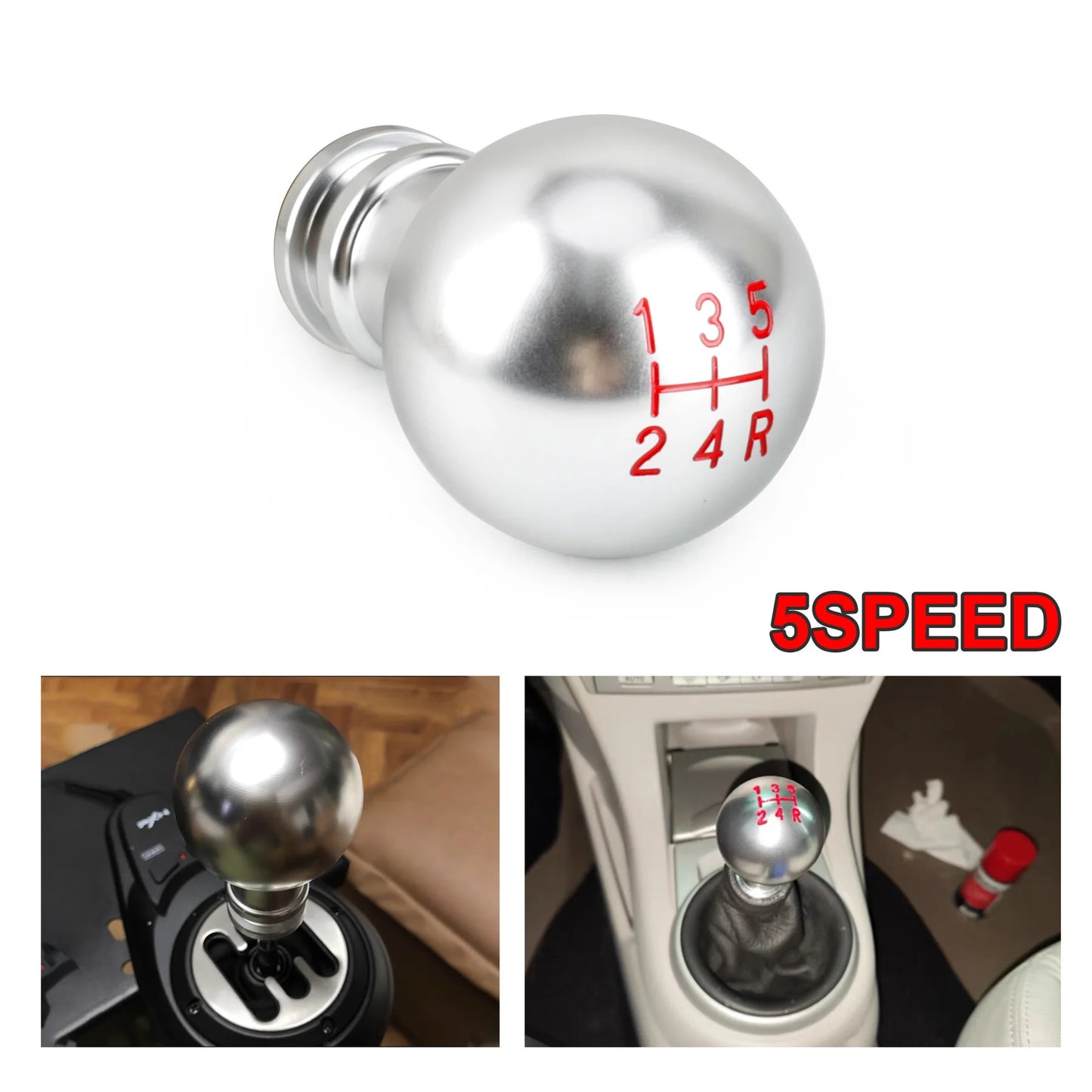Universal Aluminum Gear Shift Knob for Manual and Automatic Cars
