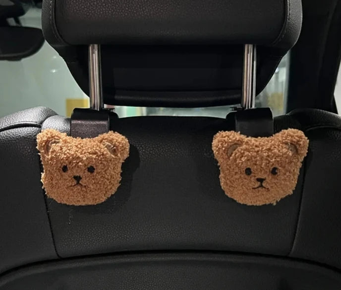 Car Headrest Hook with Phone Holder – Back Seat Organizer and Mobile Stand