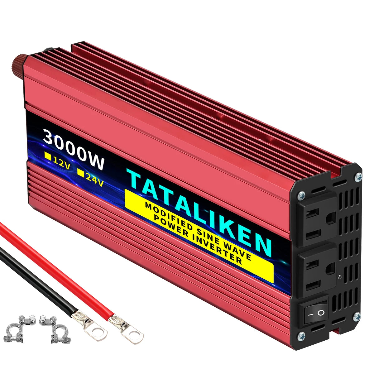 12V DC to 110V AC Power Inverter – Modified Sine Wave, 500W–4000W with LED Voltage Display