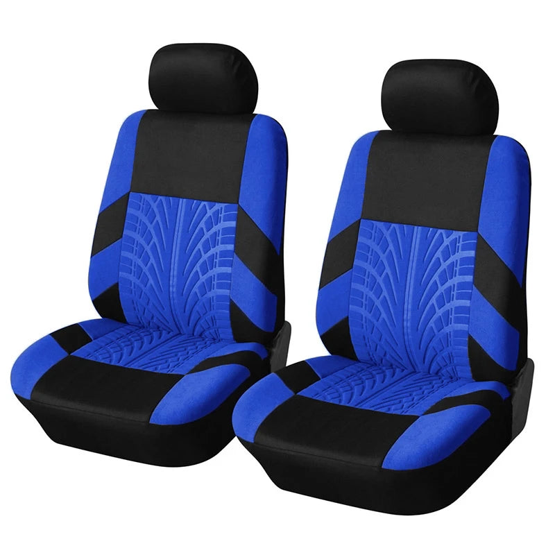Universal Car Seat Cover Set with Embroidered Design for All Season Comfort