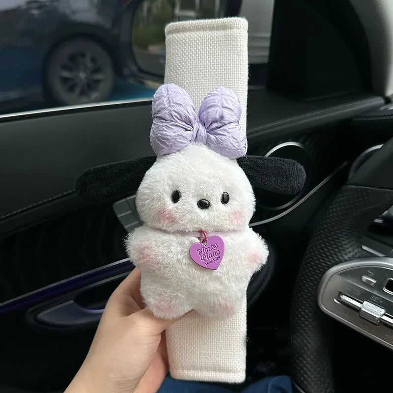 Cute Puppy Plush Seat Belt Shoulder Cover for Cars