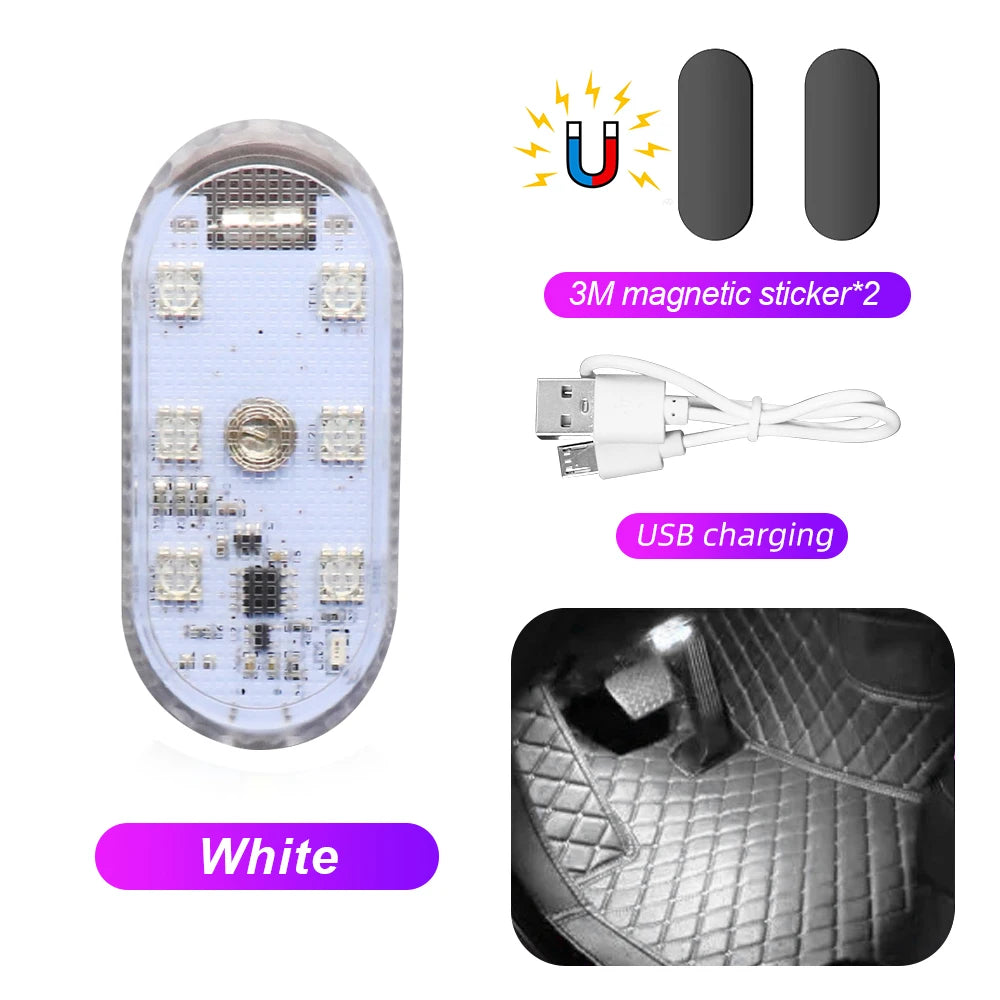 Wireless LED Touch Ceiling Light – Rechargeable Interior Roof Lamp for Cars with Multi-Color Modes