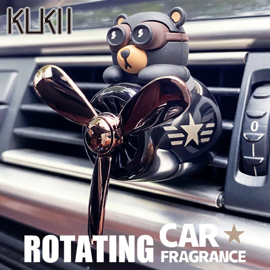 Bear Pilot Car Air Freshener Vent Clip