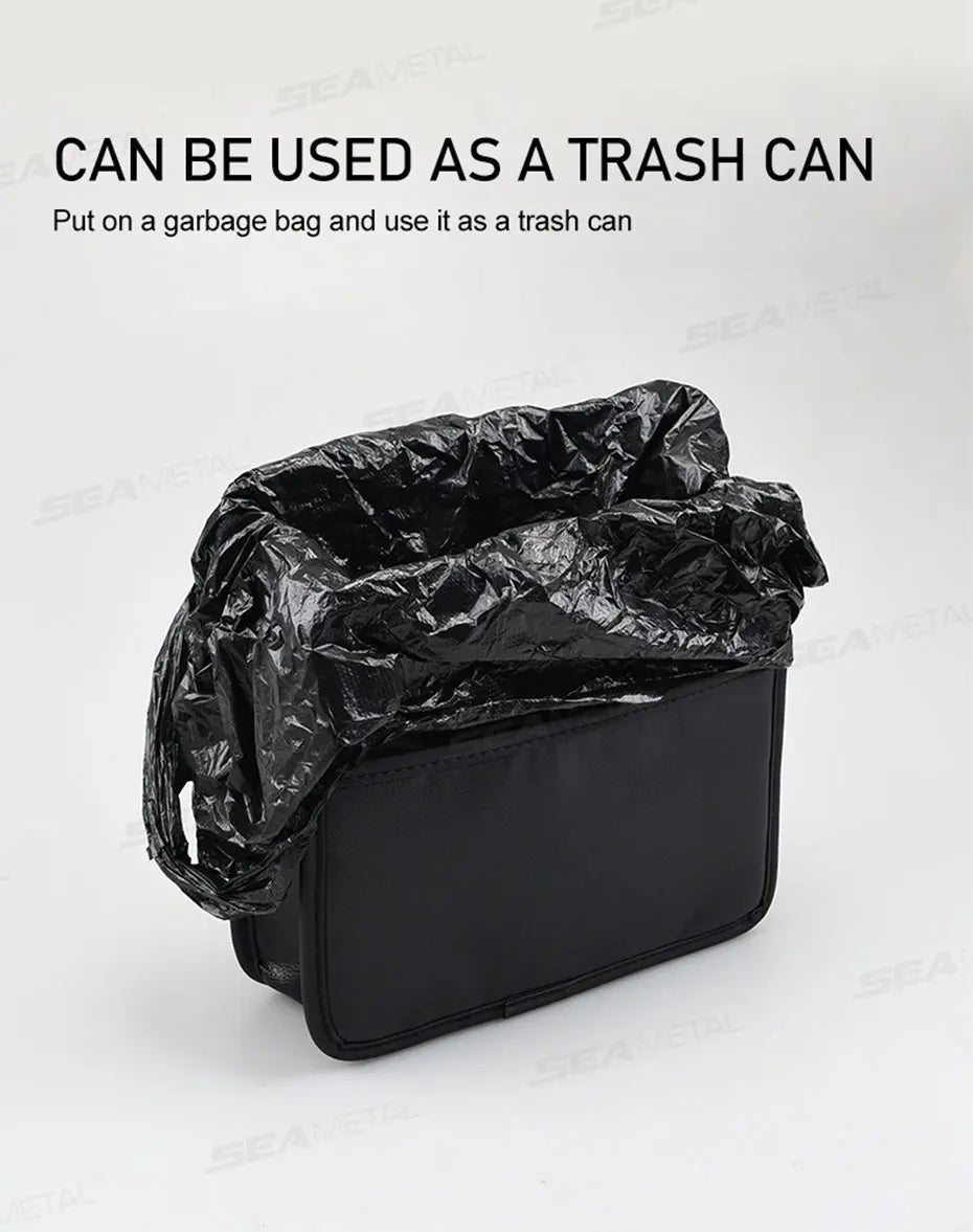 Car Seat Back Storage Box – Universal Hanging Headrest Organizer with Foldable Pockets