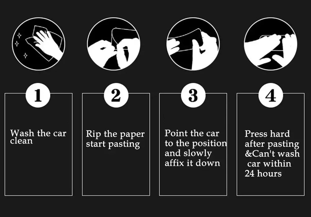 4PCS Reflective Car Door Warning Stickers – Safety Reflector Tape Decals for Exterior & Interior