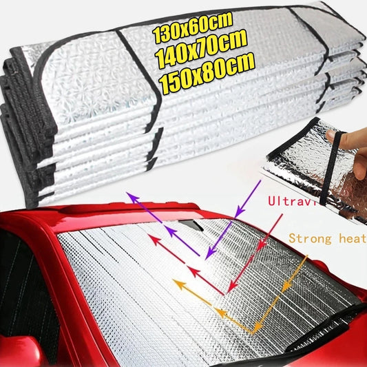 Foldable Aluminum Car Windshield Sunshade UV and Heat Protection
