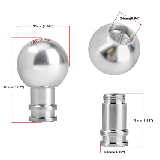 Universal Aluminum Gear Shift Knob for Manual and Automatic Cars