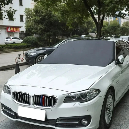 Magnetic Car Front Windscreen Cover – Waterproof Sunshade & Snow Protector