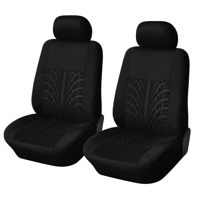 Universal Car Seat Cover Set with Embroidered Design for All Season Comfort