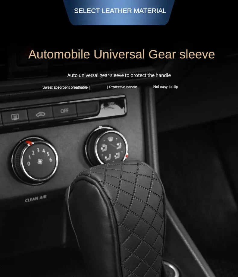 Universal PU Leather Gear Shift Cover Non Slip and Wear Resistant