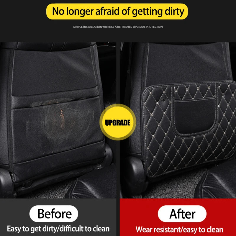 New PU Leather Car Anti-Kick Mat – Seat Back Protector Cover