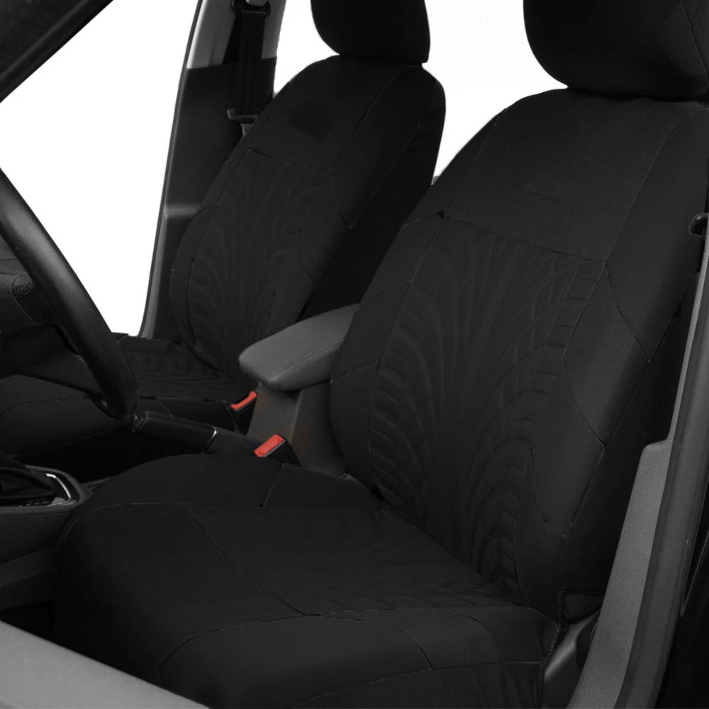 Universal Car Seat Cover Set with Embroidered Design for All Season Comfort