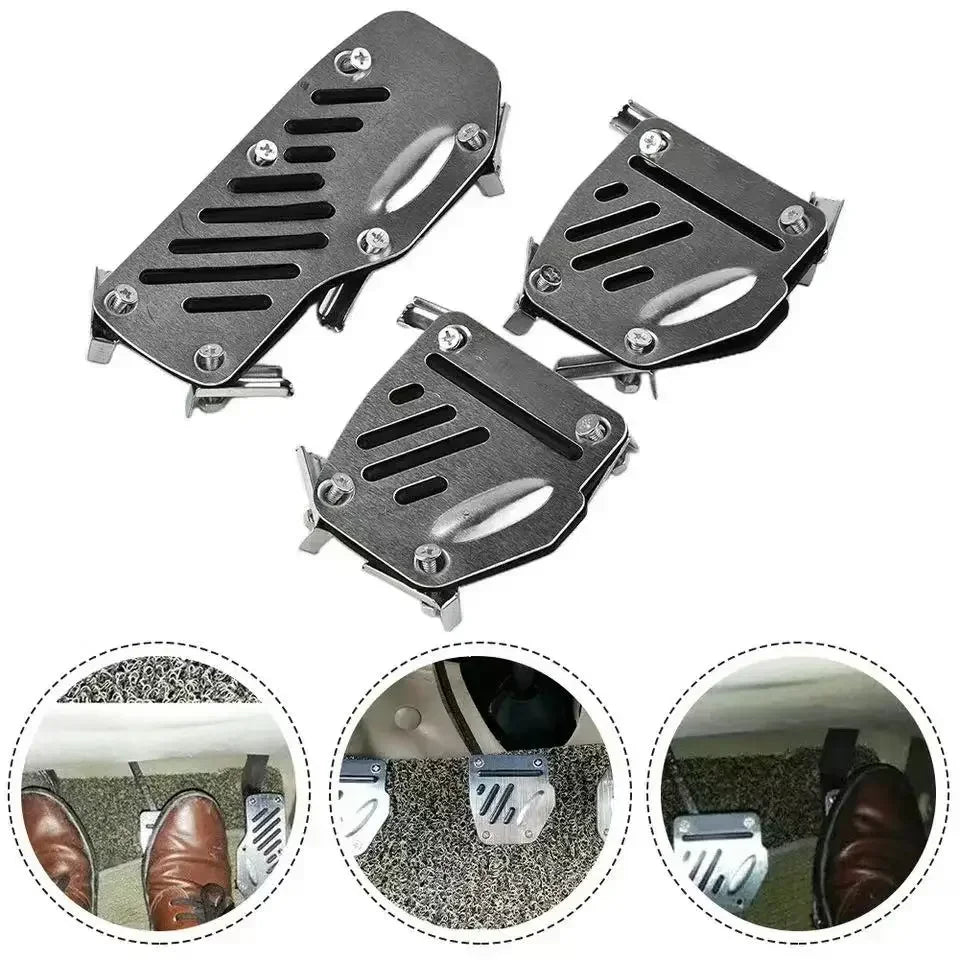 Universal Aluminum Pedal Cover Set for Manual Cars
