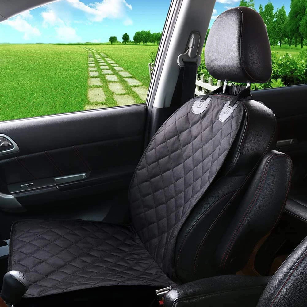 Waterproof Dog Car Seat Cover with Non-Slip Backing and Side Protection for Front or Rear Seats