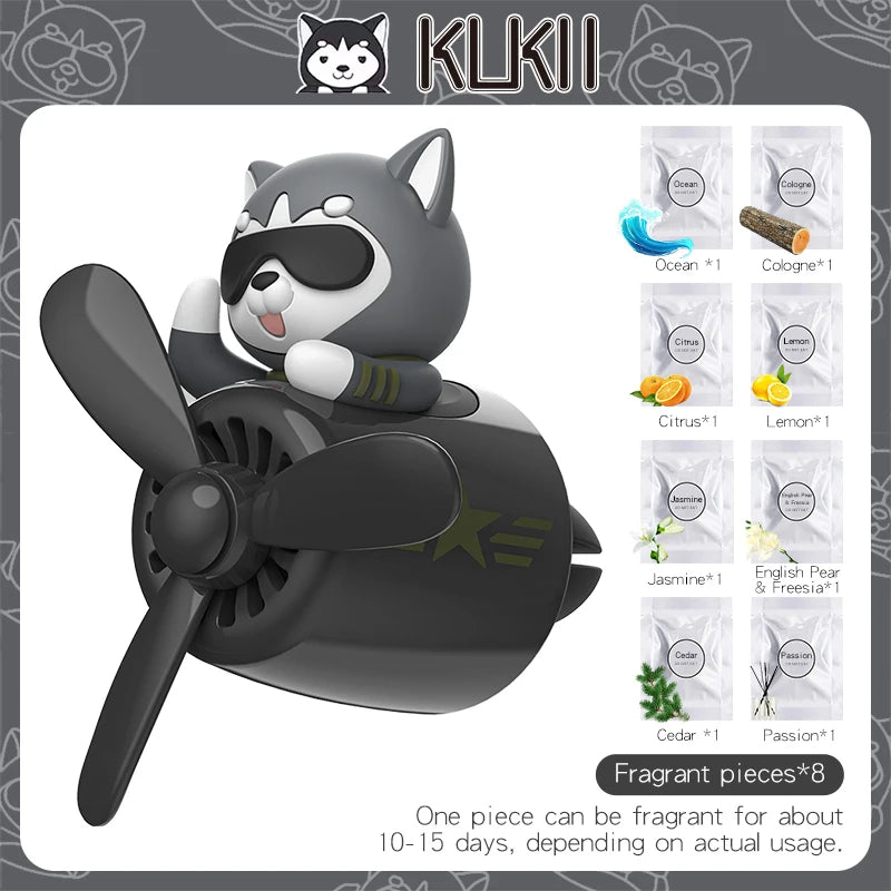 Bear Pilot Car Air Freshener Vent Clip