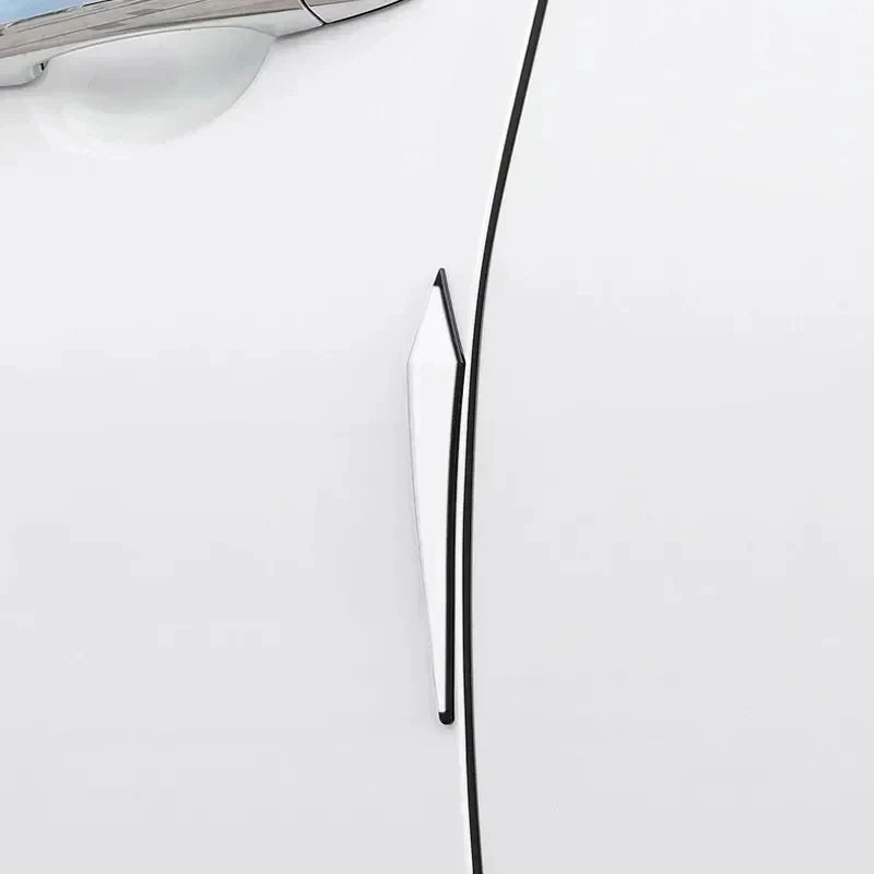 4PCS Car Anti-Scratch Protective Stickers – Bumper, Door, Rearview Mirror Edge Guard Rubber Strips