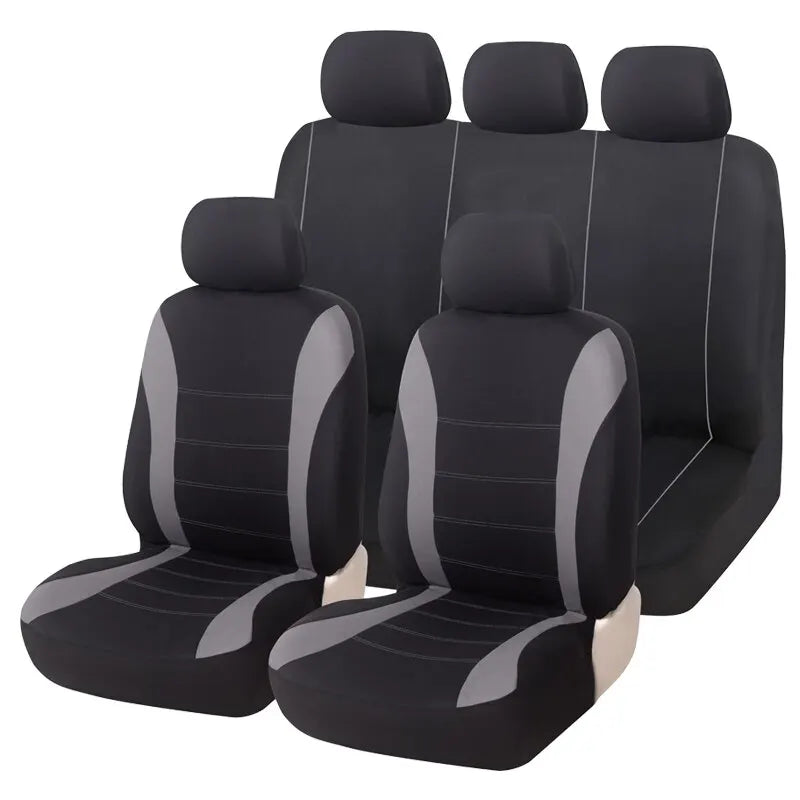 Universal Car Seat Cover Set for Trucks and SUVs Breathable Fabric for All Season Comfort