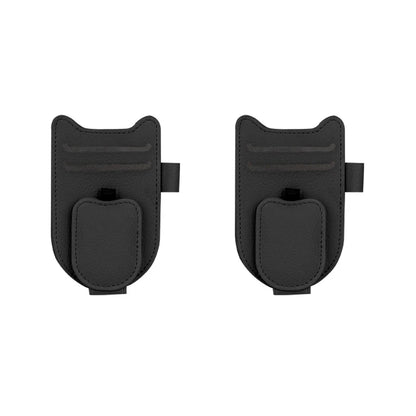 SEAMETAL Magnetic Car Sun Visor Glasses Holder – Luxury Leatherette Universal Sunglasses Hanger Clip