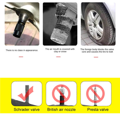 Tire Valve Stem Cap Set of Four Aluminum Dustproof Covers for Car Motorcycle Bicycle and Truck