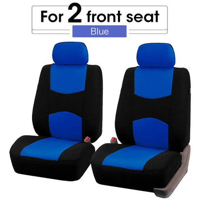 Universal Car Seat Cover Set Airbag Compatible with Breathable Fabric for 1,2,5, or 7 Seats