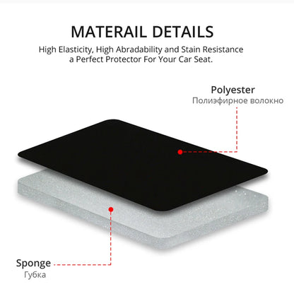 Universal Car Seat Cover Set Airbag Compatible with Breathable Fabric for 1,2,5, or 7 Seats