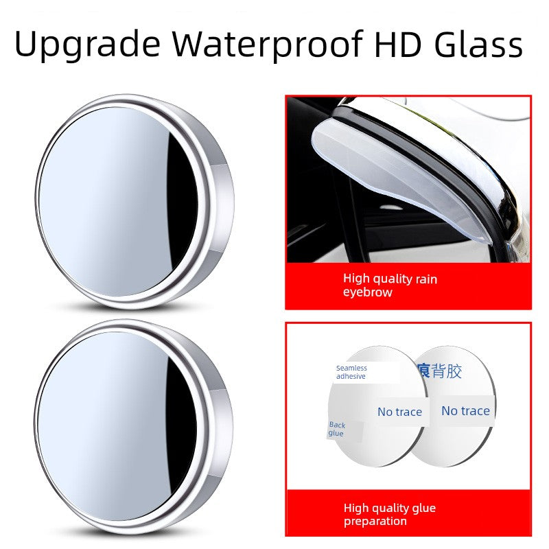 Rearview Round Blind Spot Mirror – 360° Wide Angle Car Reversing Assist