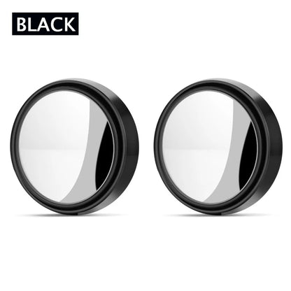 2PCS 360° Adjustable Blind Spot Round Mirrors – Wide Angle Auxiliary Rearview Convex Mirrors