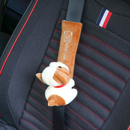 Cartoon Car Seat Belt Cover – Universal Flannel Shoulder Pad for Comfort & Safety