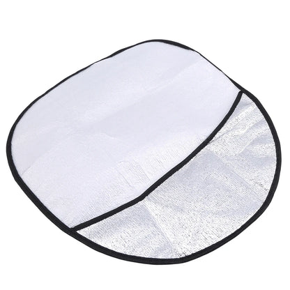 Double Thick Foldable Car Steering Wheel Sun Shade – Anti-UV Silver Cover