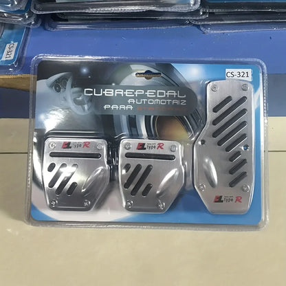 Universal Aluminum Pedal Cover Set for Manual Cars