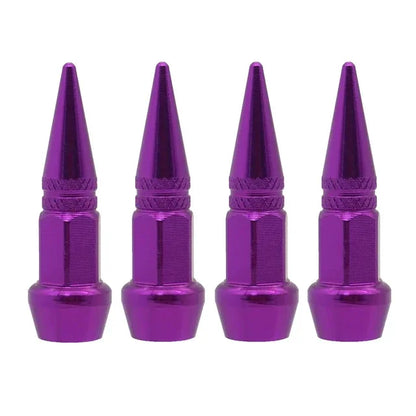 Bullet Style Tire Valve Caps Set of Four Universal Fit for Car Motorcycle and Bicycle