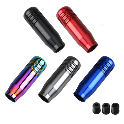 Universal Aluminum Gear Shift Knob for Manual Transmission Cars with 3 Size Adapters