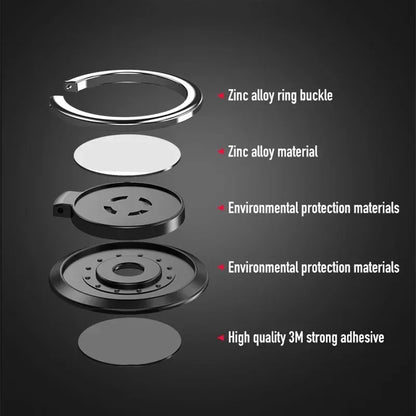 360° Rotating Finger Ring Holder Stand – Magnetic Car Mount Phone Grip with Universal Back Sticker