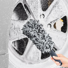 1PCS Portable Plush Car Cleaning Brush – Multifunctional Tire & Rim Care Tool