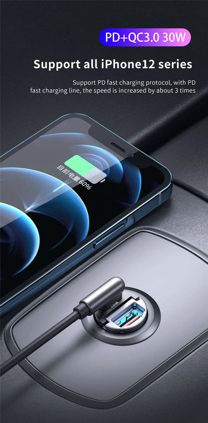 Dual USB 30W Car Charger – Fast Charging Adapter for 12V–24V Outlets