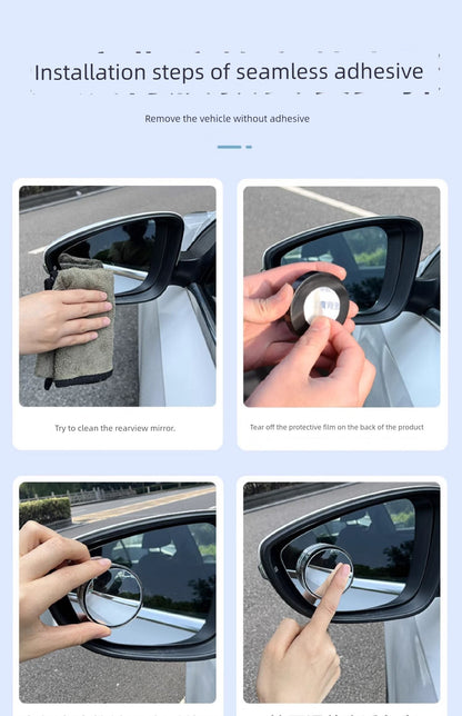 Rearview Round Blind Spot Mirror – 360° Wide Angle Car Reversing Assist