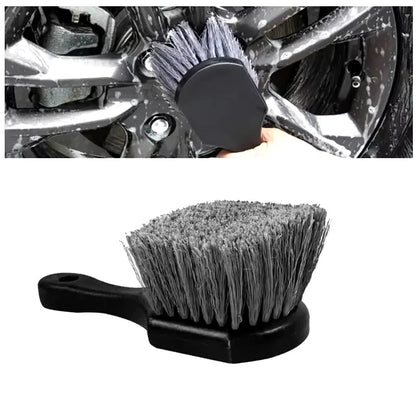 Car Wheel Cleaning Brush Set – Short Handle Detail Brush for Tire and Rim Washing