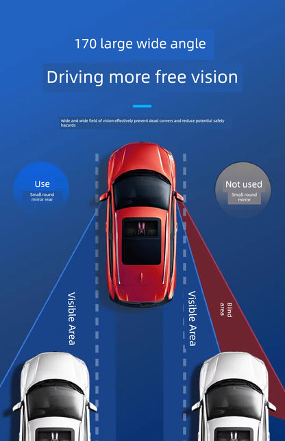 Rearview Round Blind Spot Mirror – 360° Wide Angle Car Reversing Assist