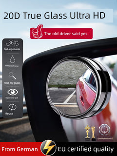 Rearview Round Blind Spot Mirror – 360° Wide Angle Car Reversing Assist