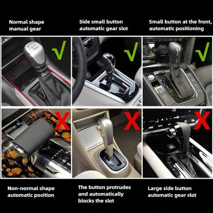 Universal PU Leather Gear Shift Cover Non Slip and Wear Resistant
