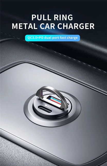Dual USB 30W Car Charger – Fast Charging Adapter for 12V–24V Outlets