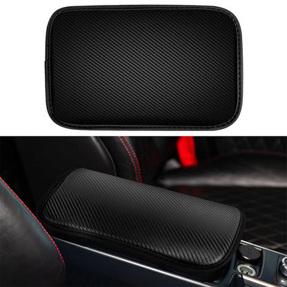 Universal PU Leather Car Armrest Cover Mat – Non-Slip Central Armrest Box Pad (Black)