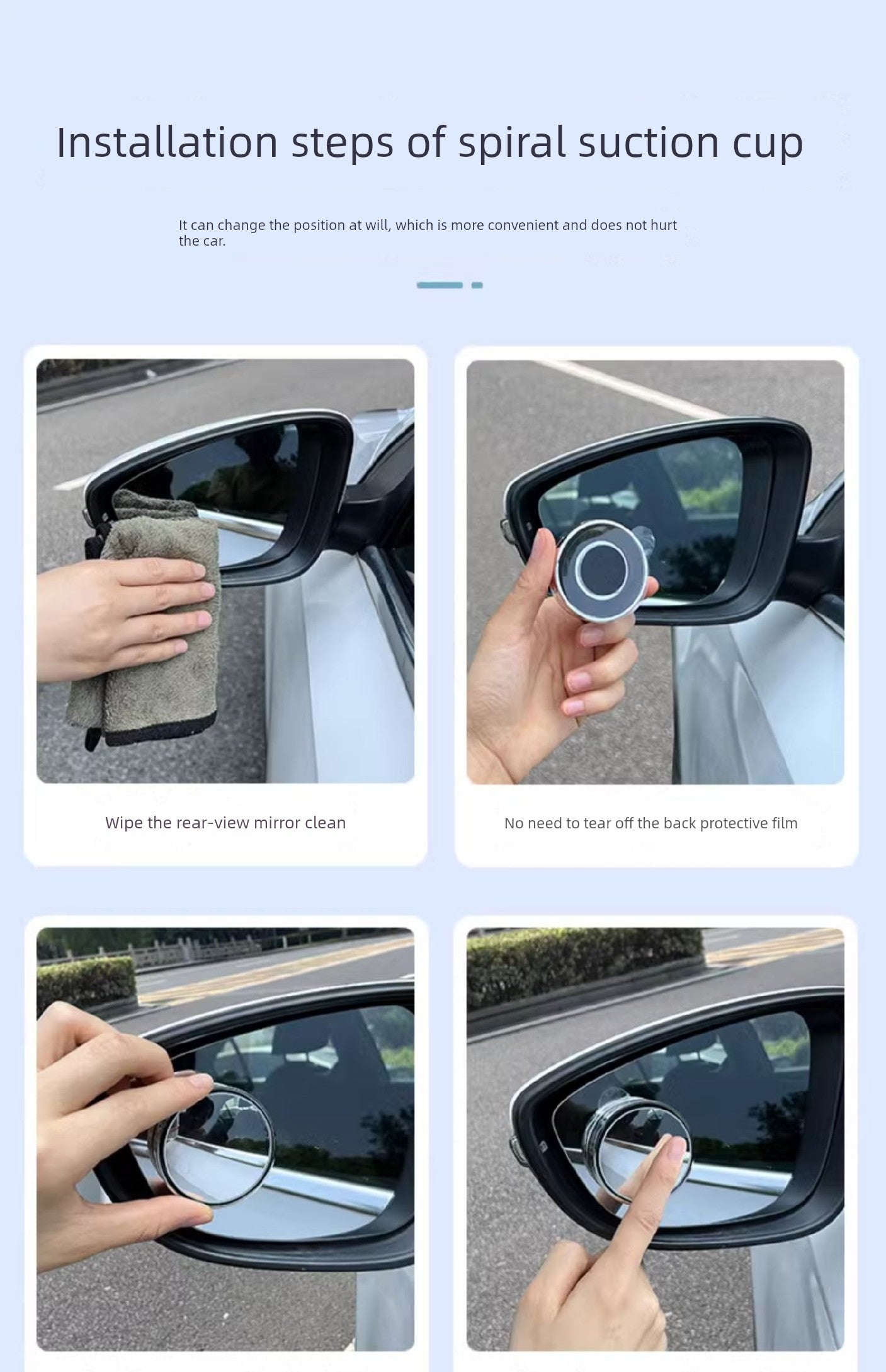 Rearview Round Blind Spot Mirror – 360° Wide Angle Car Reversing Assist